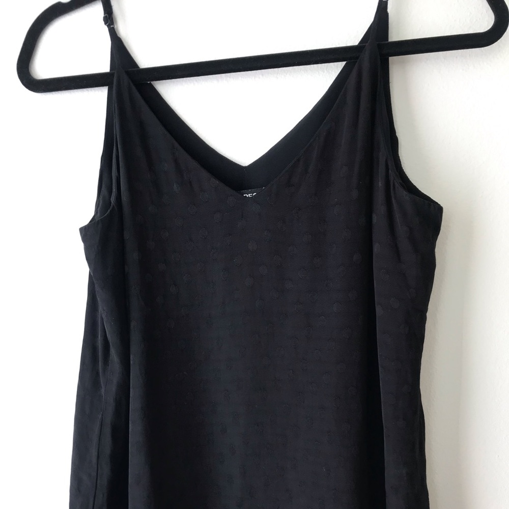 Express Tops Velvet Dot Downtown Cami Black, Size: Petite Small - Picture 6 of 8